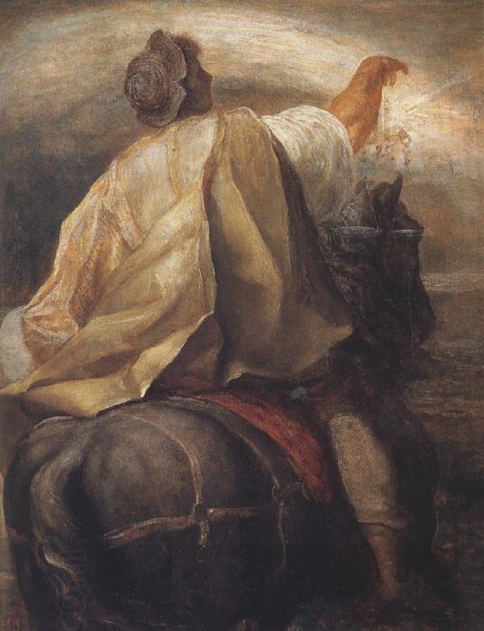 george frederic watts,o.m.,r.a. The Rider on the Black Horse (mk37)